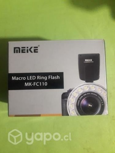 Flash y luz aro led para camaras