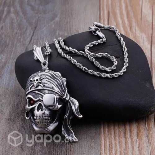 Colgante de Calavera Pirata para hombre o Mujer