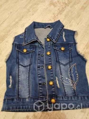Chaqueta de mezclilla, sin mangas, en excelente es