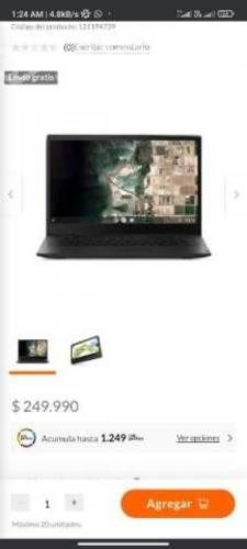 Notebook lenovo pantalla táctil