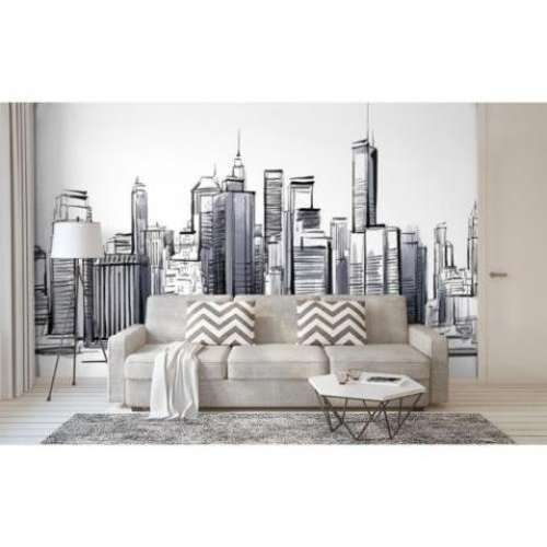Papel Mural Black and White Silk 30 1,34x7,20 m