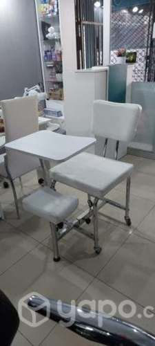 Sillas de peficure/manicure y recepcion