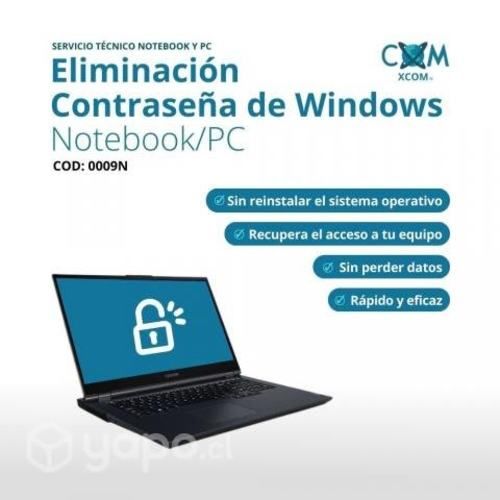 Eliminación de Contraseña de Windows Notebook/PC