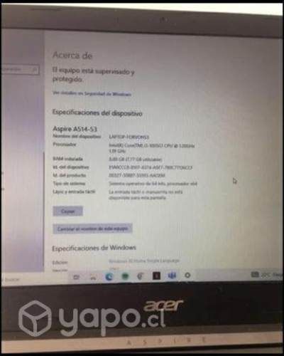 Notebook acer Aspire A514-53