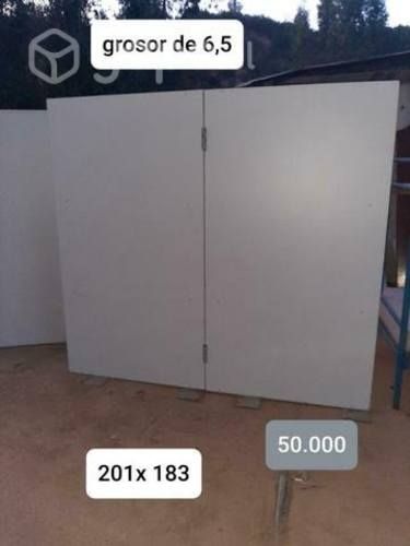 Biombo estructura de metal y forrado