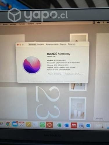 Macbook air 13 año 2017