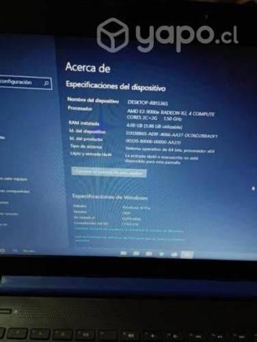 NOTEBOOK HP con office y licencias