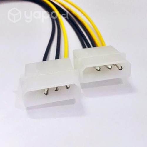 Adaptador 2 molex a 8 pines cpu o video