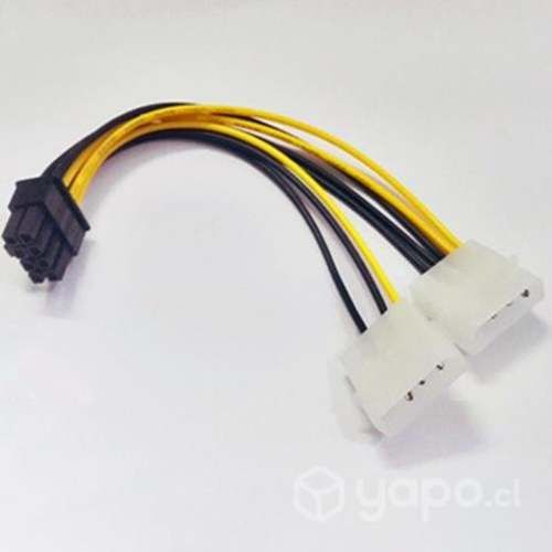 Adaptador 2 molex a 8 pines cpu o video
