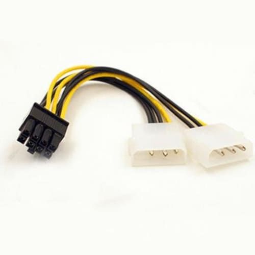Adaptador 2 molex a 8 pines cpu o video