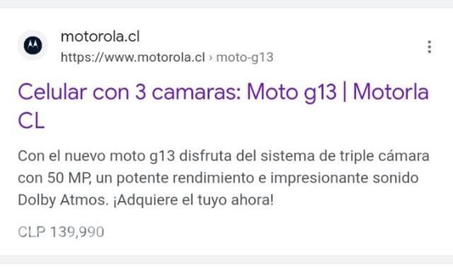 Motorologa g13 nuevo