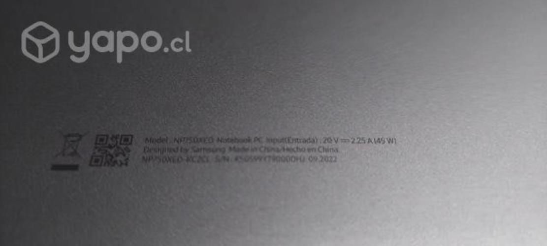 Notebook NP750XED hasta viernes 05 de mayo