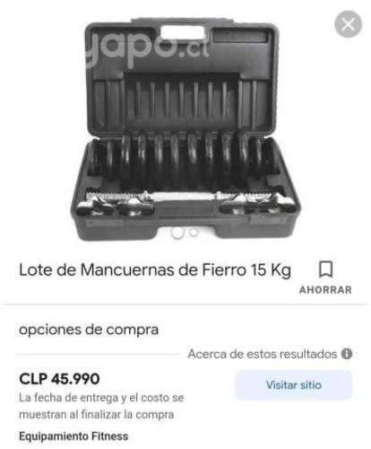 Mancuernas de 15 kg de fierro