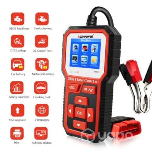 Scanner y Tester de Bateria 2en1 OBD2 Konnwei KW68