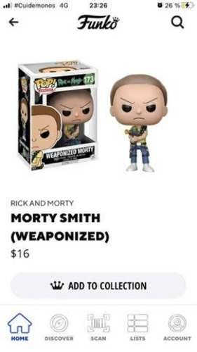 Funko Pop Rick y Morty Morty con armas