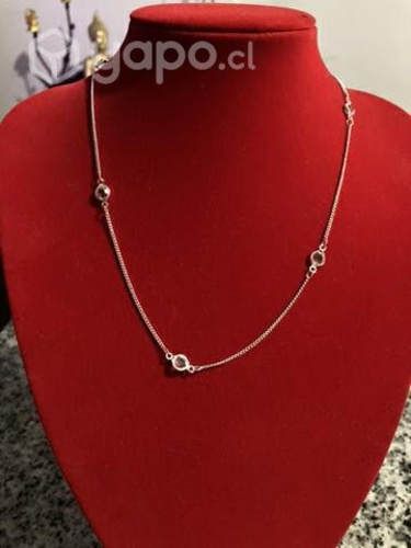 Cadena con cristales plata 925
