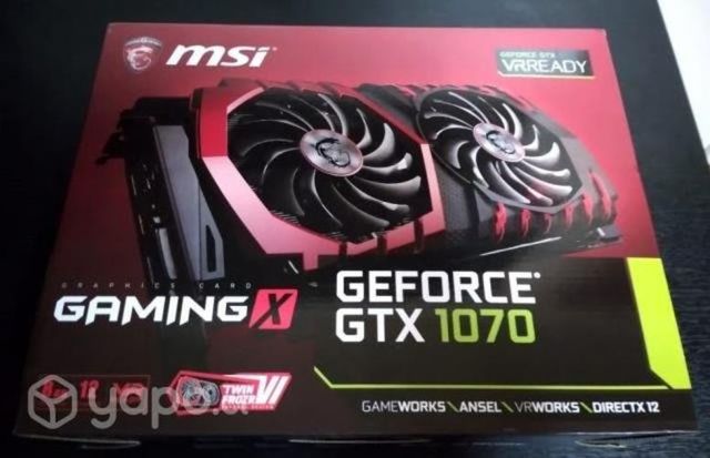 Gtx 1070 8 gb msi gaming x