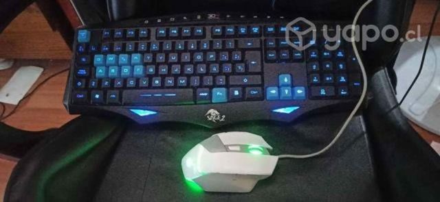 Pack teclado y mouse gamming (con luces)