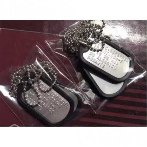 Placas de identificacion militar: grabado american
