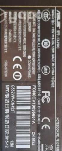 Notebook Gamer Asus Rog G552 (para Reparacion O Re