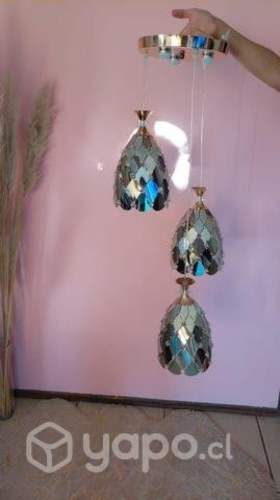 Lampara colgante diseño escamas