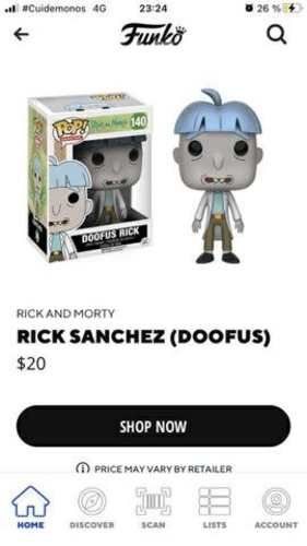 Funko Pop Rick Y Morty Doofus Rick