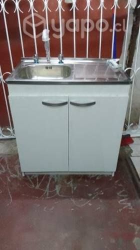 Mueble más lavaplatos más llave y desagüe