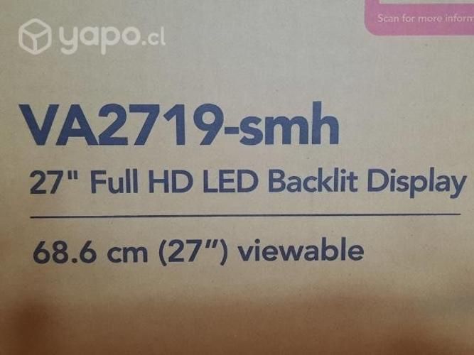Monitor pantalla viewsonic 27" va2719-smh full hd