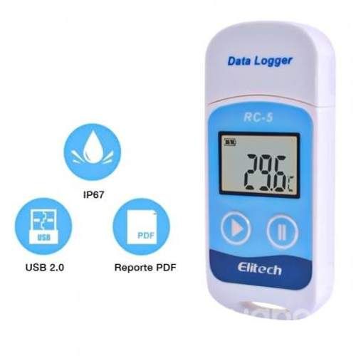 Registrador Temperatura Rc-5 USB Data Logger 32000