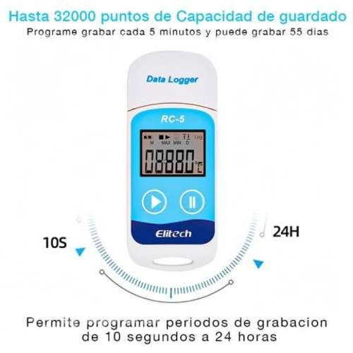 Registrador Temperatura Rc-5 USB Data Logger 32000