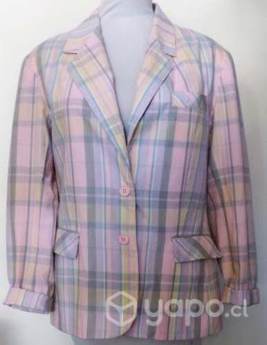 Blazer Escocés Rosado con Amarillo