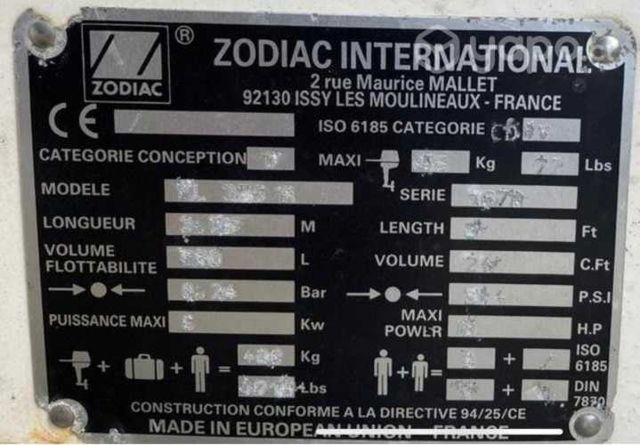 Zodiac Frances + Motor Honda