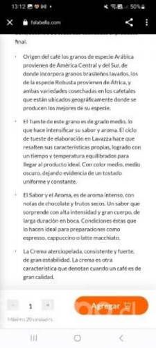 Café lavazza crema e aroma