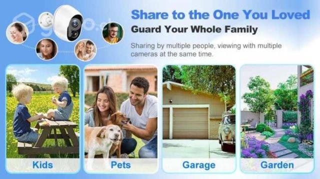 Cámara WiFi Seguridad Exterior PRIPASO Inalámbr