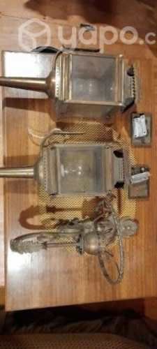 Antigüedades faroles bronce