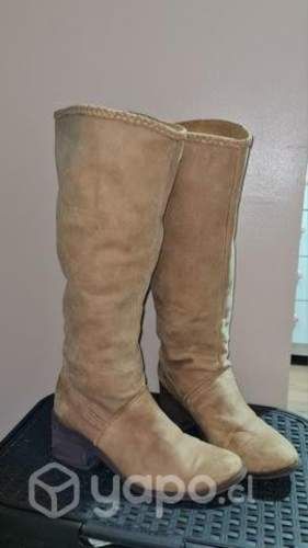 Botas de cuero café