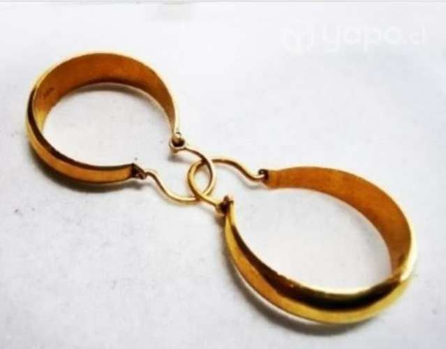 Aros oro 18k tipo botes 5.31 gr