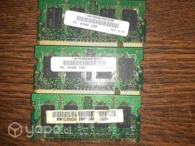 lote de 6 memorias ram ( se va todo junto)