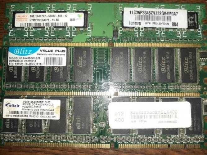 lote de 6 memorias ram ( se va todo junto)