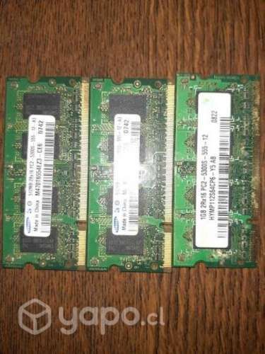 lote de 6 memorias ram ( se va todo junto)