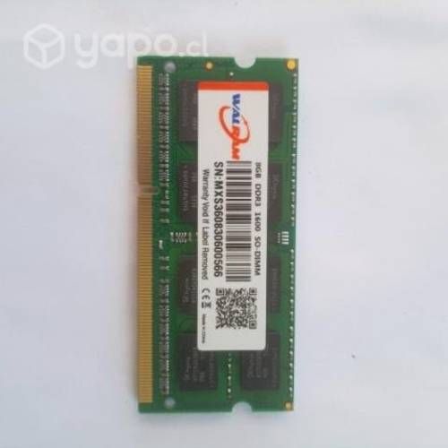 Memoria ram 8gb para notebook