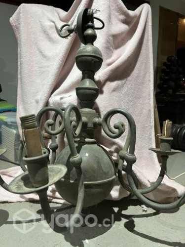 Lámpara colgante antigua de bronce