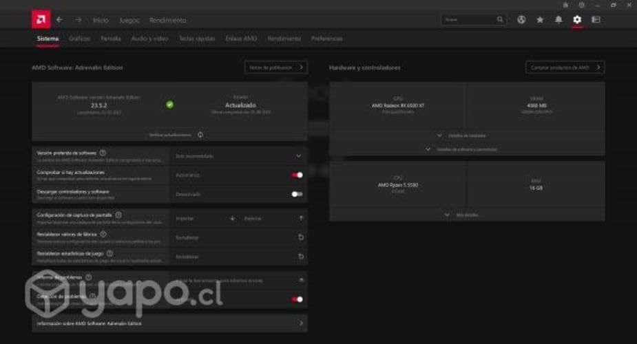 PC GAMER // Ryzen 5 5500+RX 6500 XT+16GB RAM NUEVO