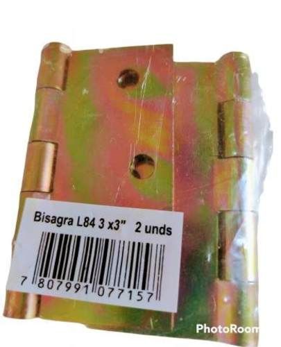 Par De Bisagras 3x3 De Acero Color Bronce Satinado