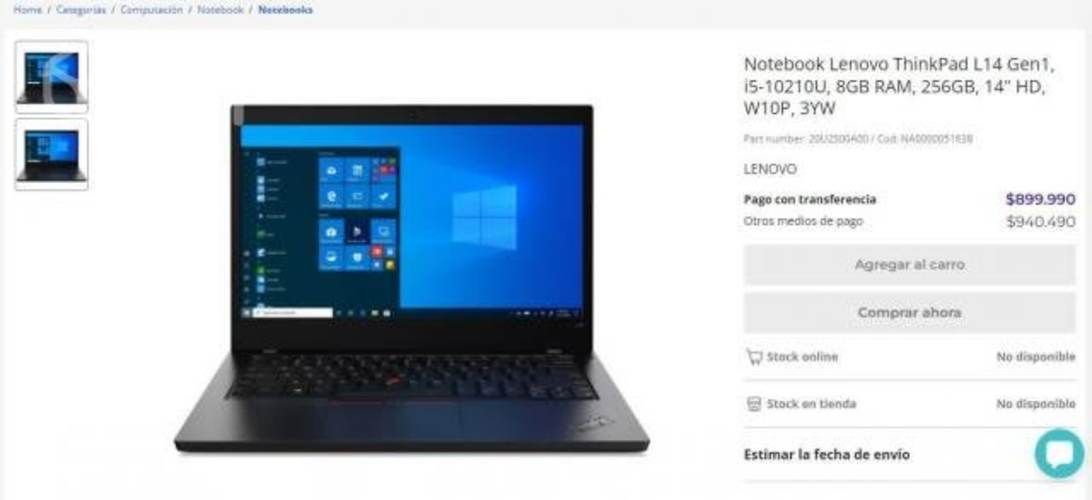 Lenovo thinkpad l14 gen 1