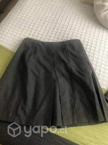 Falda de colegio gris