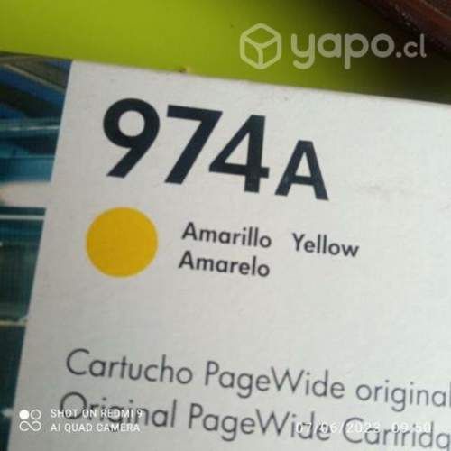 Tinta HP 974a yellow original