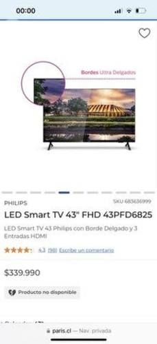 Led smart tv Phillips 43 pulgadas