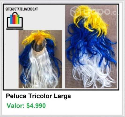 Peluca Tricolor Larga