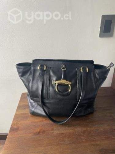 Cartera Tote de hombro Ralph Lauren cuero